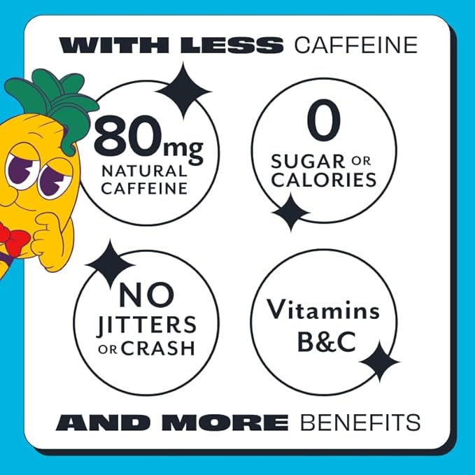 ASPIRE® Fruit Punch Healthy Energy Drink 80mg Natural Caffeine Zero Sugar No Carbs Keto Friendly 24 Pack Green Tea Sugar Free Drink Low Caffeine Zero Calorie