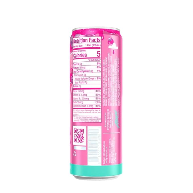 AIani. Nu Sugar Free Energy Drink - Pack Of 15 - Pink Slush (Strawberries &amp Cream) Flavor - -12 fl. oz - By The Munchie Mix