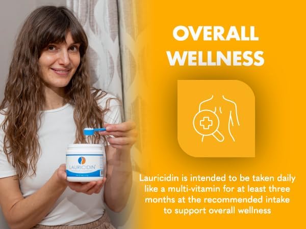 Lauricidin- The Original Monolaurin Supplement- 3000mg per Serving- 227g per Jar (Essential Immune Support and Gut Health)