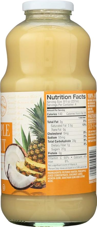 L &amp A Juice Pineapple/Coconut 18x 32OZ