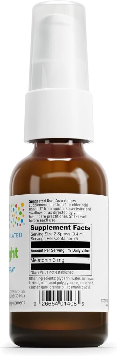 DAVINCI Labs Sleep Tight - Kids Melatonin Supplement to Support Restful Sleep Focus Cognitive Health and Social and Verbal Skills* - with 3mg Melatonin - Citrus Flavor - 30ml 75 Servings