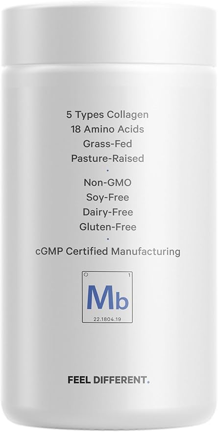 Codeage Multi Collagen Protein Beauty Night - Melatonin Magnesium Bisglycinate 5-HTP L-Theanine English Lavender Flower Bone Broth - Vitamins - Supplement - Sleep Pills - Non-GMO - 150 Capsules