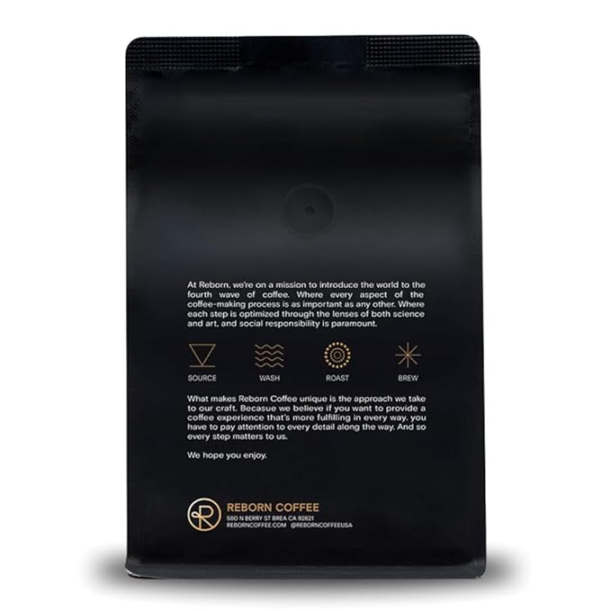 Reborn Coffee Specialty Whole Bean Coffee – Rwanda Muhororo – Light-Medium Roast Single Origin 100% Arabica Beans – Floral and Berry Notes with Bright Acidity Freshly Roasted for French Press Kali
