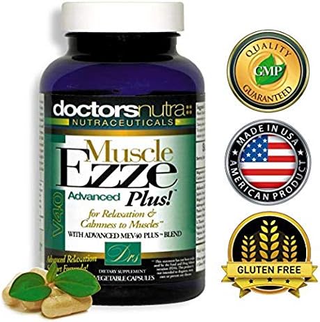 Muscle Ezze Plus (Pack of 2) - Day or Night Use Natural Relaxant - Gluten-Free - 120 Veg. Capsules