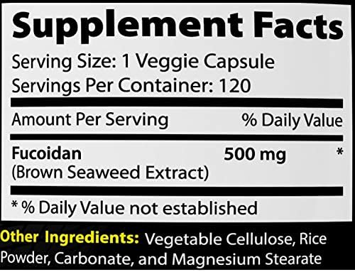 Absonutrix Fucoidan Pure-brown seaweed extract laminaria Japonica cell immunity (120 capsules)