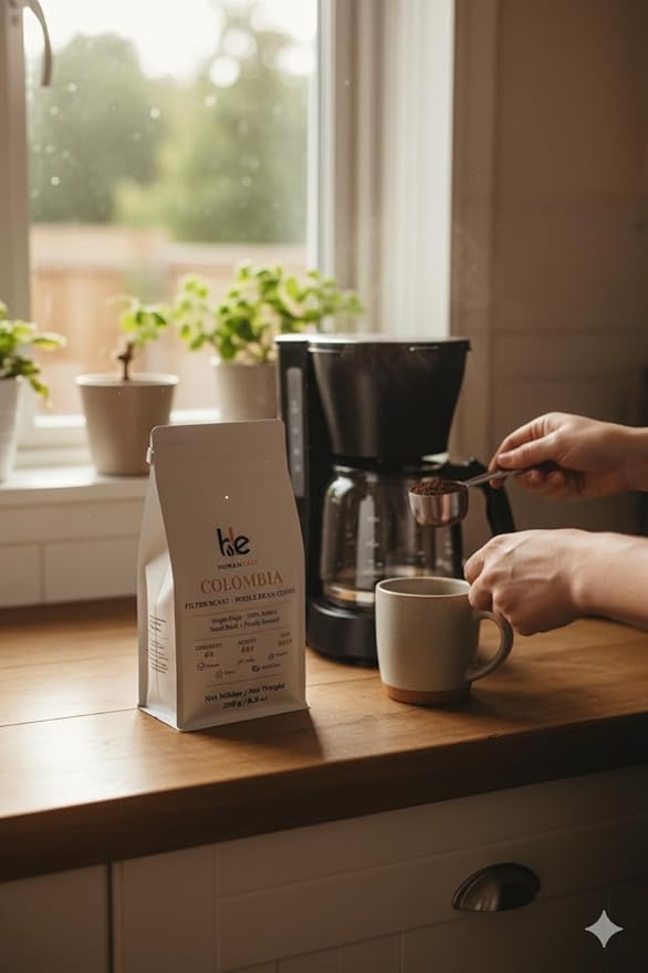 Humaneast Ethiopia Single Origin Ground Coffee 8.8 oz (250 g) Medium Roast Specialty Coffee