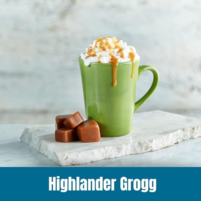 Door County Coffee Highlander Grogg Flavored Ground - 60 Count Single Serve Cups - Medium Roast - 100% Specialty Arabica - Flavored Gourmet - Caramel &amp Irish Cream