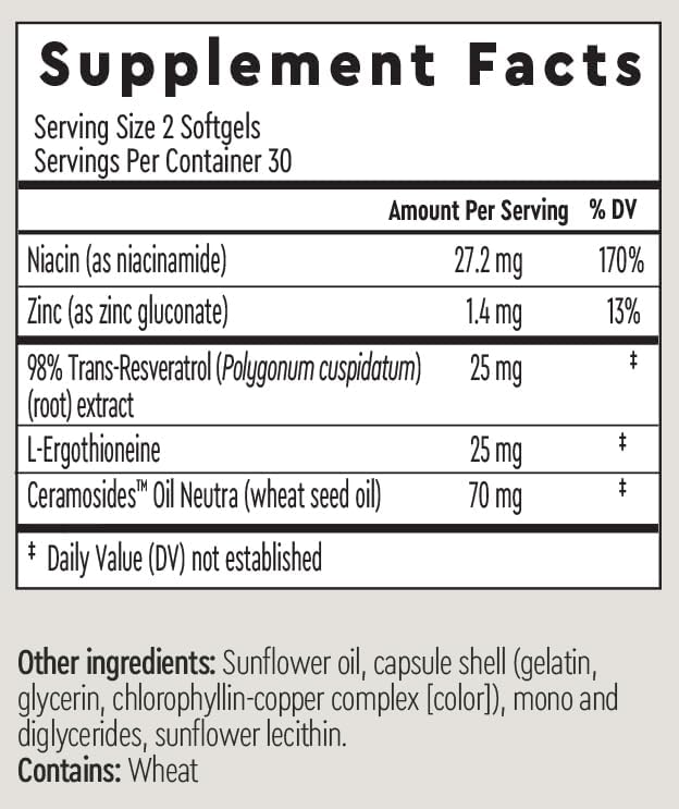 AURELIA Hair Perfection | Advanced Cellular Anti-Aging Supplement | Support Hair Growth | with Zinc Resveratrol Niacinamide Ergothioneine &amp Ceramosides