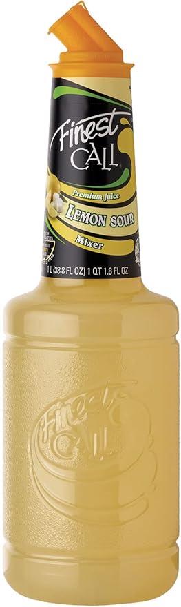 Finest Call Premium Juice Lemon Sour Drink Mix Ready to Use 1 Liter Bottle (33.8 Fl Oz)