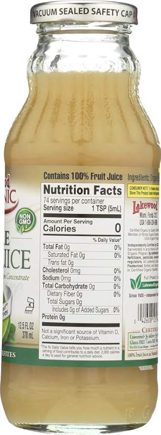 Lakewood Pure Lime Juice 12x 12.5OZ