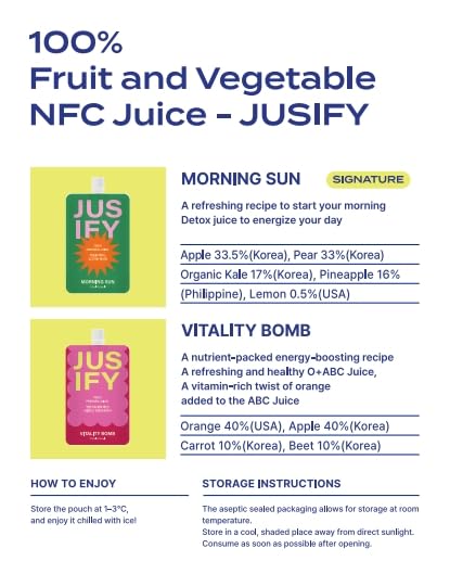 Morning Sun and Vitality Bomb NFC Juice (Morning Sun&ampVitality Bomb_50EA each)