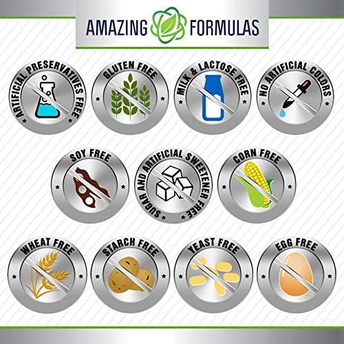 Amazing Formulas Berberine 1000mg Per Serving 250 Capsules Supplement | Non GMO | Gluten Free | Made in USA- Proudly Made in The USA with Guaranteed Purity &amp Potency