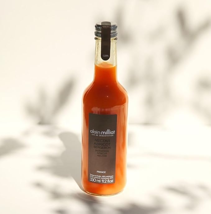 Alain Milliat Apricot Bergeron Nectar 11.2 Fl Oz (Case of 12 330ml Glass Bottles) | Imported from France