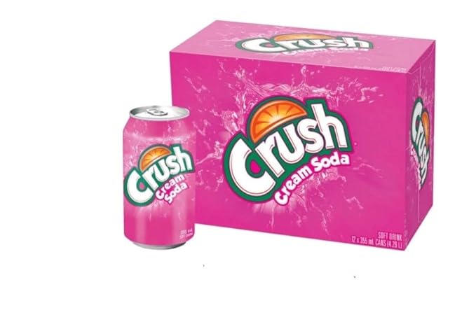 Crush Cream Soda Soft Drink 355 mL Cans Pack of 12