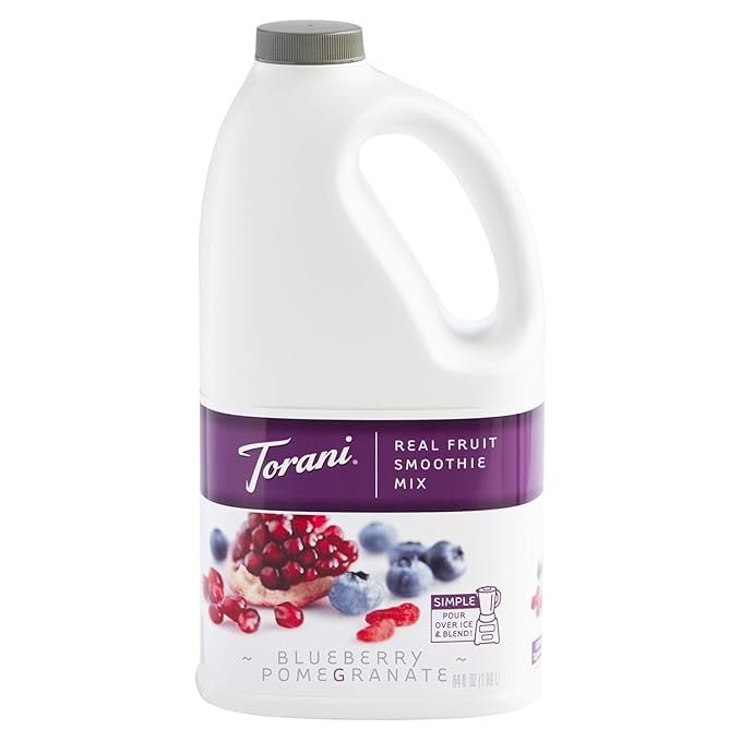 Torani Real Fruit Smoothie Mix Blueberry Pomegranate 64 Ounce