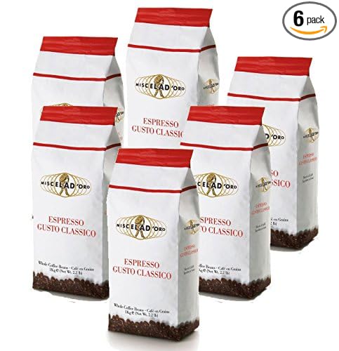 Miscela D'oro Gusto Classico Whole Beans 6-2.2 Pound Bags - The Best Espresso