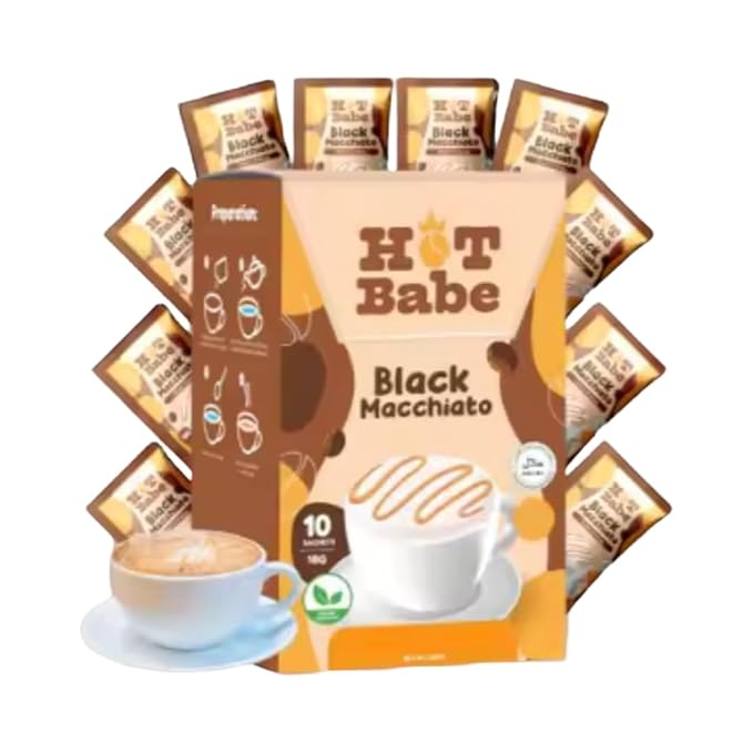 Hot Babe Black Coffee Mix by Kiray Celis (10 Sachets Black Macchiato)