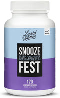 LIVELY VITAMIN CO Snooze Fest - Full REM Cycles - Balanced Sleep - Relax Body &amp Mind - Rest &amp Recovery - GABA - Chamomile - Melatonin - Tryptophan - Valerian Root - Lemon Balm - Poppy - 120 Co