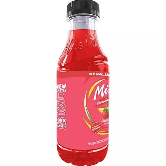 Mis-tic Vibrant Flavor Strawberry Banana Juice 16 fl oz - 12 Bottles (Pack of 12 Strawberry Banana)