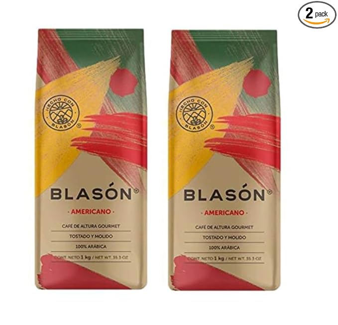Cafe Blason Americano Ground Coffee from Mexico - 35.27 oz / 1 kg - 2 Pack