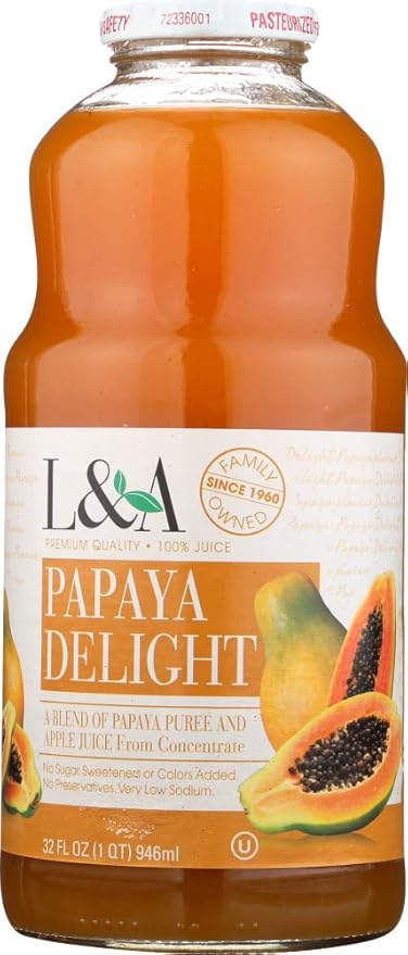 L &amp A Juice B59574 L &amp A Juice Papaya Delight -6x32 Oz by L &amp A Juice