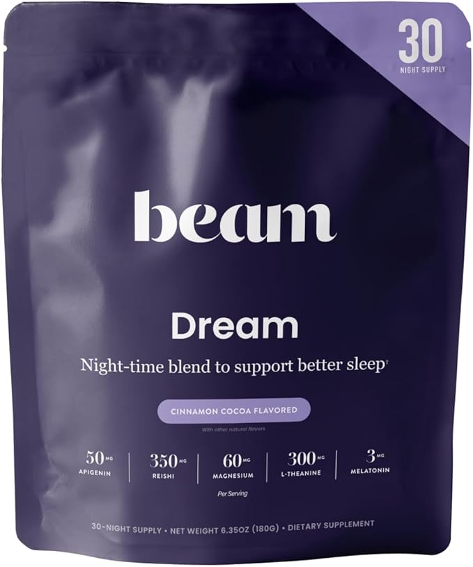 Beam Dream Sleep Powder &amp Creatine Bundle Third Party Tested Natural Sleep Aid &amp Recovery Supplement with Micronized Creatine Monohydrate Unflavored Pure Creatine Powder for Muscle Strength