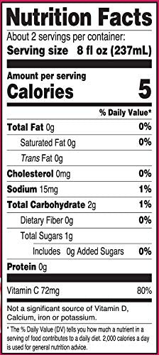 Langer's 5 Calorie Cranberry Juice Cocktail 15.2 Fl Oz (Pack of 12)