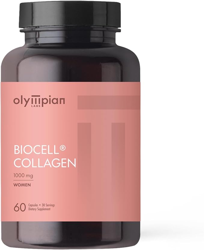 Olympian Labs Biocell Collagen Improve Skin Hydration Reduce fine Lines &amp Wrinkles Supports Joint Comfort and Mobility 60 Capsules