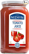 Nizhyn Tomato Juice Cold-Pressed with Salt Glass Jar 920 g / 32.5 oz (2 Pack)
