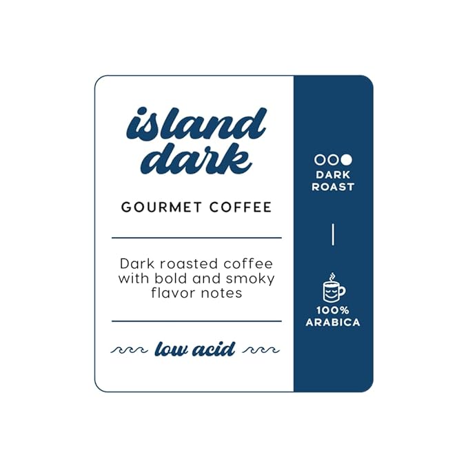 Manatee Gourmet Coffee Single Serve Pods for Keurig 2.0 K Cup Brewers Island Dark Roast 12 Count Pack of 6