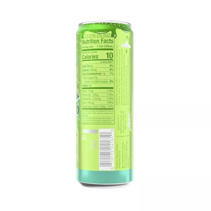 Alani Lime Slush Energy Drink Sugar Free Low Calorie Energy Drinks - 12 fl oz Cans
