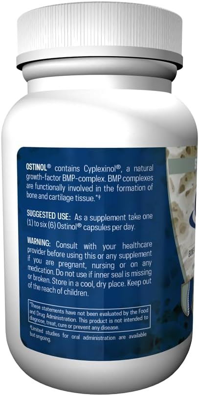 Ostinol Standard 150mg - Bone &amp Joint Supplement | Stem Cell Activation Certified | Bio Active Protein Complex for Mild Bone Loss &amp Mild Joint Dysfunction - 30 Capsules