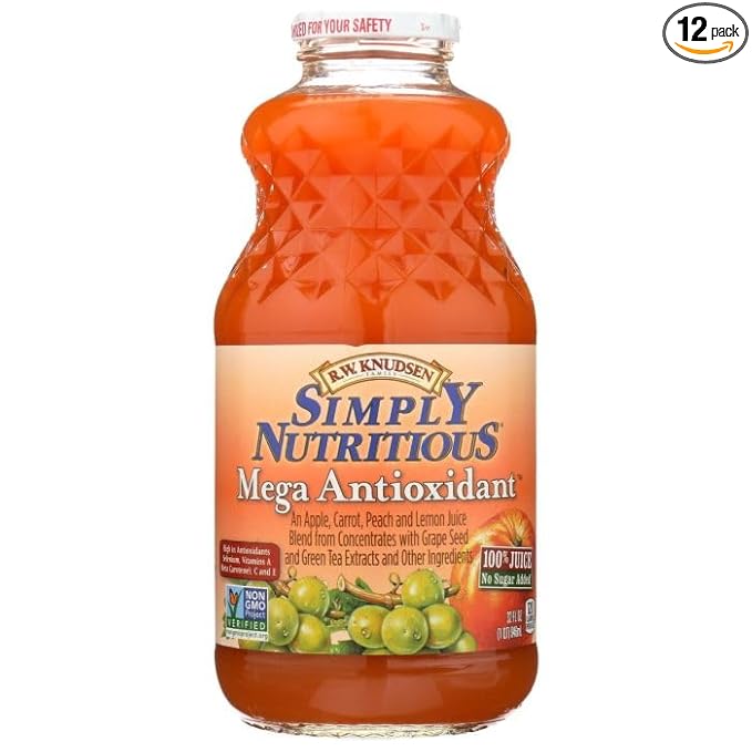 PACK OF 12 - R.W. Knudsen Family Simply Nutritious Juice Mega Antioxidant 32 Fl Oz 1 Count