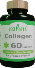 rahni Collagen Supplement for Women and Men with Hyaluronic Acid &amp Vitamin C Reduce Wrinkles Enhance The Quality of Your Skin Nails and Hair 60 Capsules