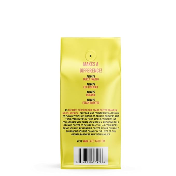 Café Fair Dark Guatemalan | Organic Fair Trade Certified Coffee | Ground | Dark Roast | 10 oz | PACK OF 6