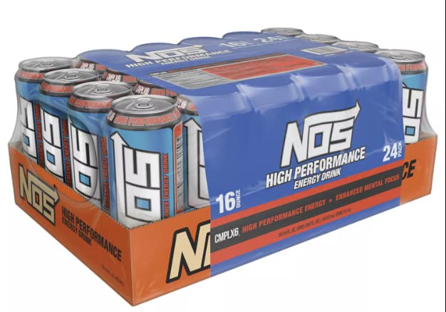 NOS High Performance Energy Drink 16 oz. cans 24 pk. A1