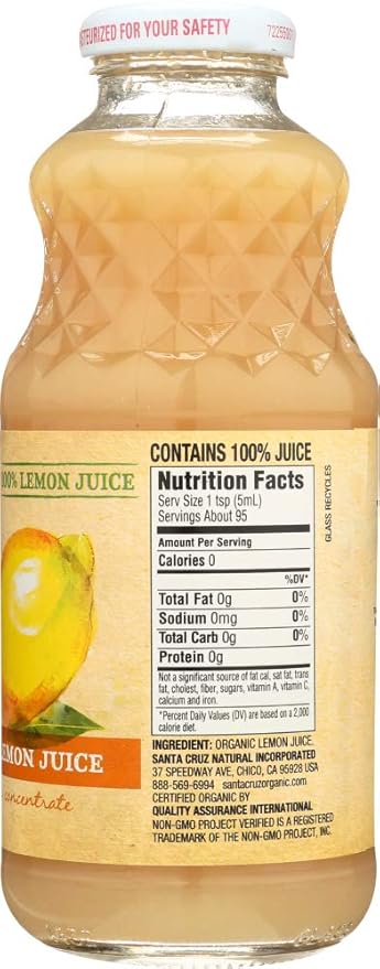 Santa Cruz Juice Lemon 100% Org