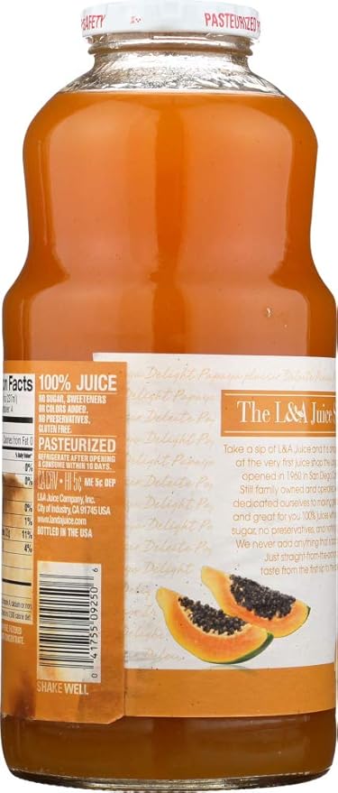 L &amp A Juice B59574 L &amp A Juice Papaya Delight -6x32 Oz by L &amp A Juice