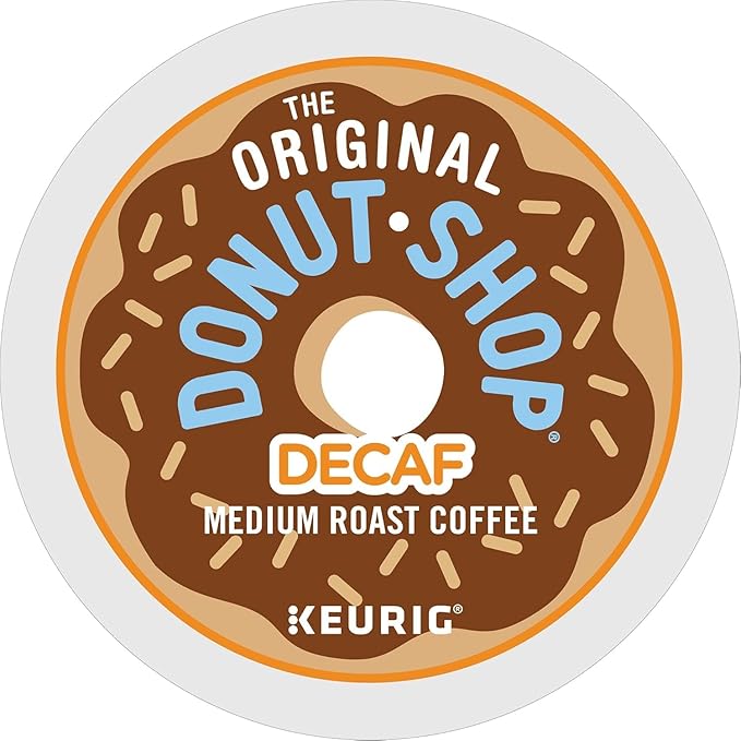 The Original Donut Shop Decaf Keurig Single-Serve K-Cup Pods Medium Roast Coffee Simply Great Coffee without the caffeine! Enjoy the same great-tasting coffee! Full-flavored! Simple and Delicious!