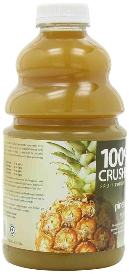 Dr. Smoothie 100% Crushed Fruit Concentrate Pineapple Paradise 46-Ounce Bottles (Pack of 2)