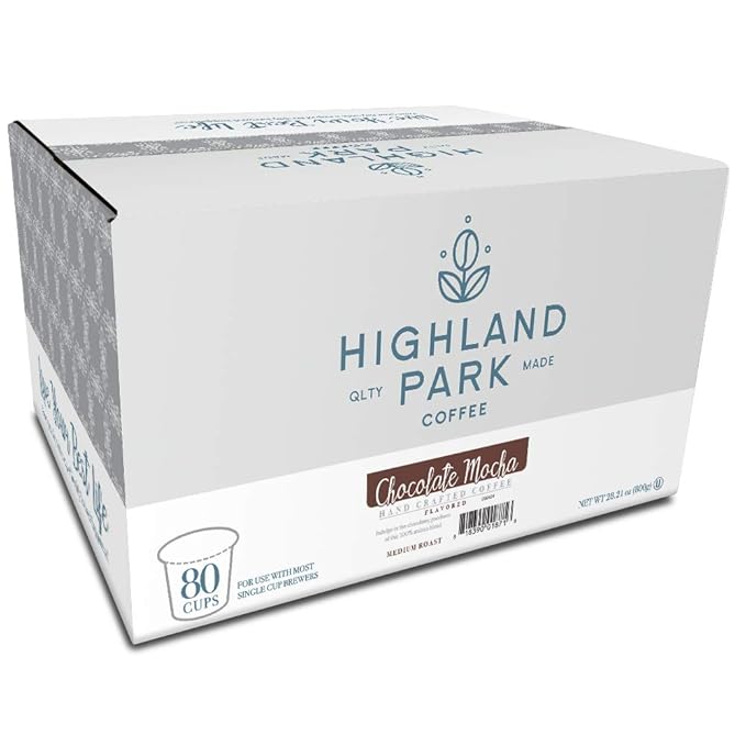 Highland Park Coffee Single Serve Coffee Pods Chocolate Mocha Chocolate Mocha 80 Count