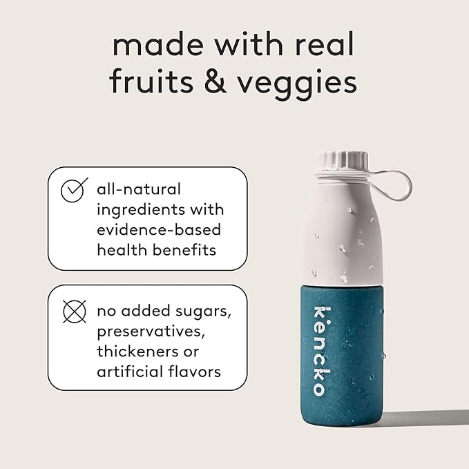 kencko Blues Smoothie Mix Packets - 8 Instant Breakfast Smoothies Made of Nature’s Original Superfoods - Pineapple Kiwi Banana Blue Spirulina &amp More - Organic Fruit &amp Veggie Healthy Smoothi