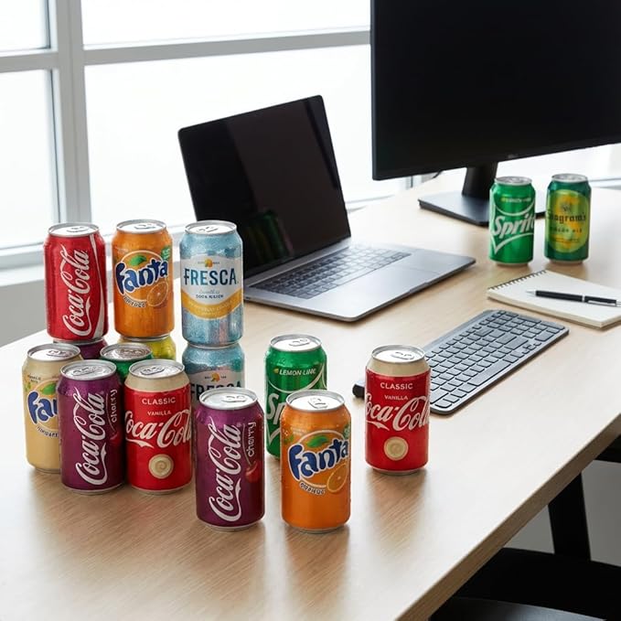 Soda Variety Pack 18PK – 9 Flavor Assortment of Coca-Cola Sprite Fanta &amp Seagram’s Ginger Ale – 12 oz Cans Mixed Soft Drinks for Parties Office Home &amp Events