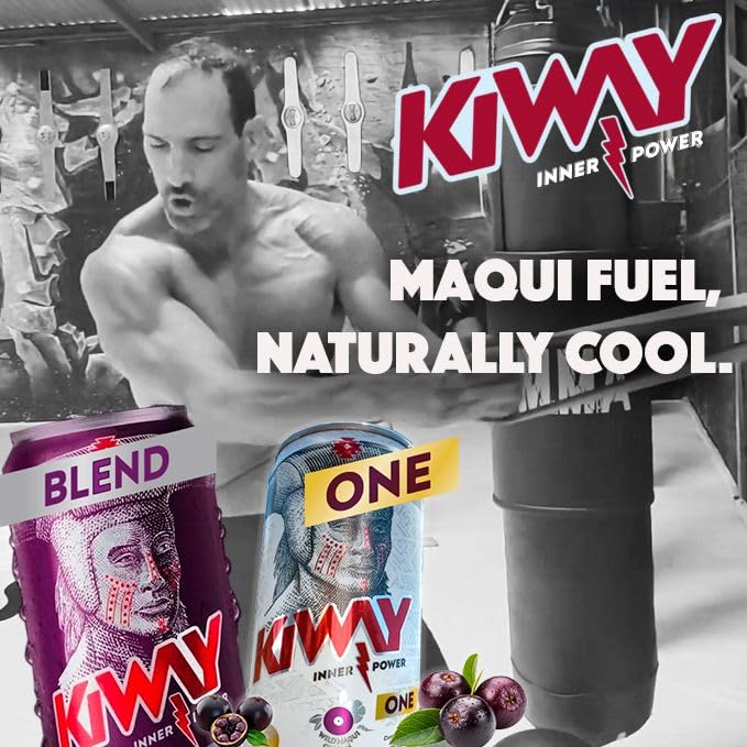 Ki-Way Natural Energy Drink Maqui Berry Natural Caffeine Guarana Acai Berry No Added Sugar No Artificial Colors Keto Vegan Friendly 27 Calories 10 FlOz / 295mL