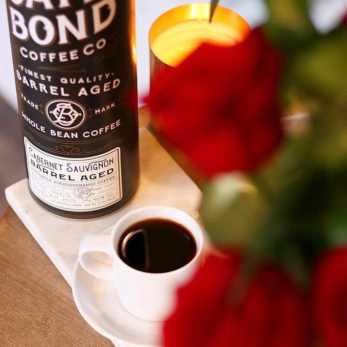 Oak &amp Bond Coffee Co. - Aged Cabernet Sauvignon Coffee Guatemala Huehuetenango Whole Bean Medium Roast Dark Chocolate Plum &amp Candied Pecan Flavors - 10oz