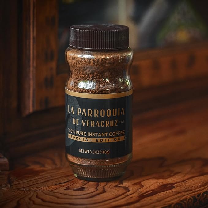 La Parroquia de Veracruz – Special Edition Instant Coffee 12 oz | 100% Pure Premium Coffee | Bold Bitterness Full Body &amp Rich Cognac Color