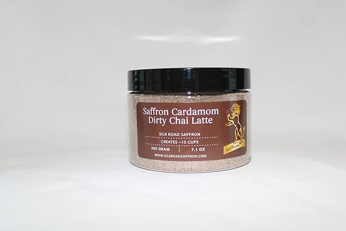 Saffron Cardamom Dirty Chai Latte