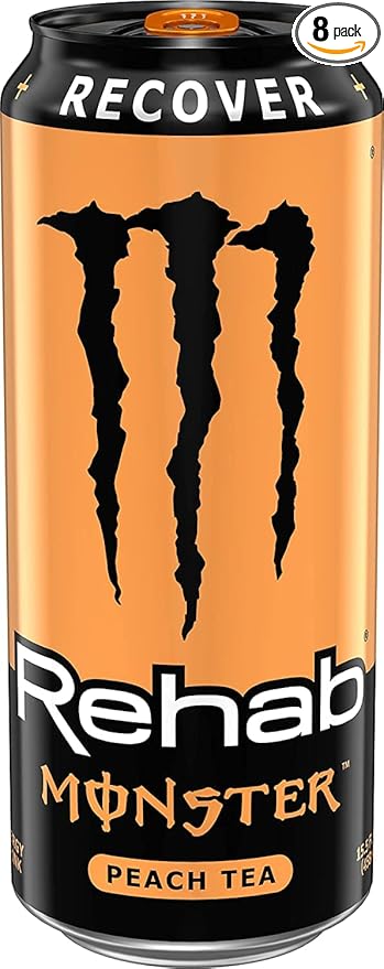 Monster Rehab - Peach Tea + Energy - 15.5oz (Pack of 8)