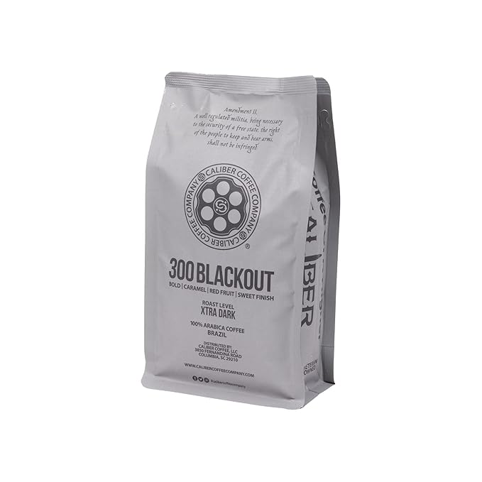 Caliber Coffee 300 Black Out Extra Dark Roast 12oz bag Ground…