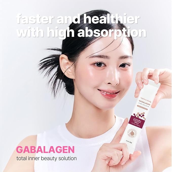 GABALAGEN Premium Collagen Supplement 1500mg Lactobacillus Fermented Sleep Support &amp Skin Health Pomegranate Flavor 30 Jelly Sticks